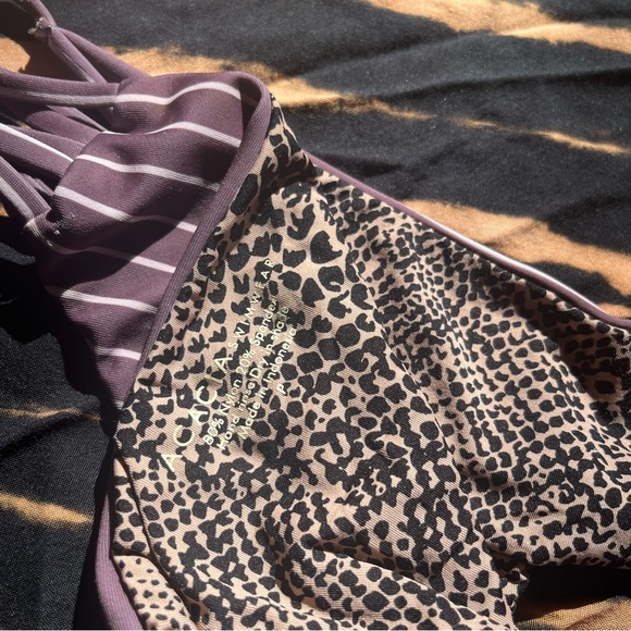 acacia P bikini bottom striped strappy straps size small - Picture 2 of 9